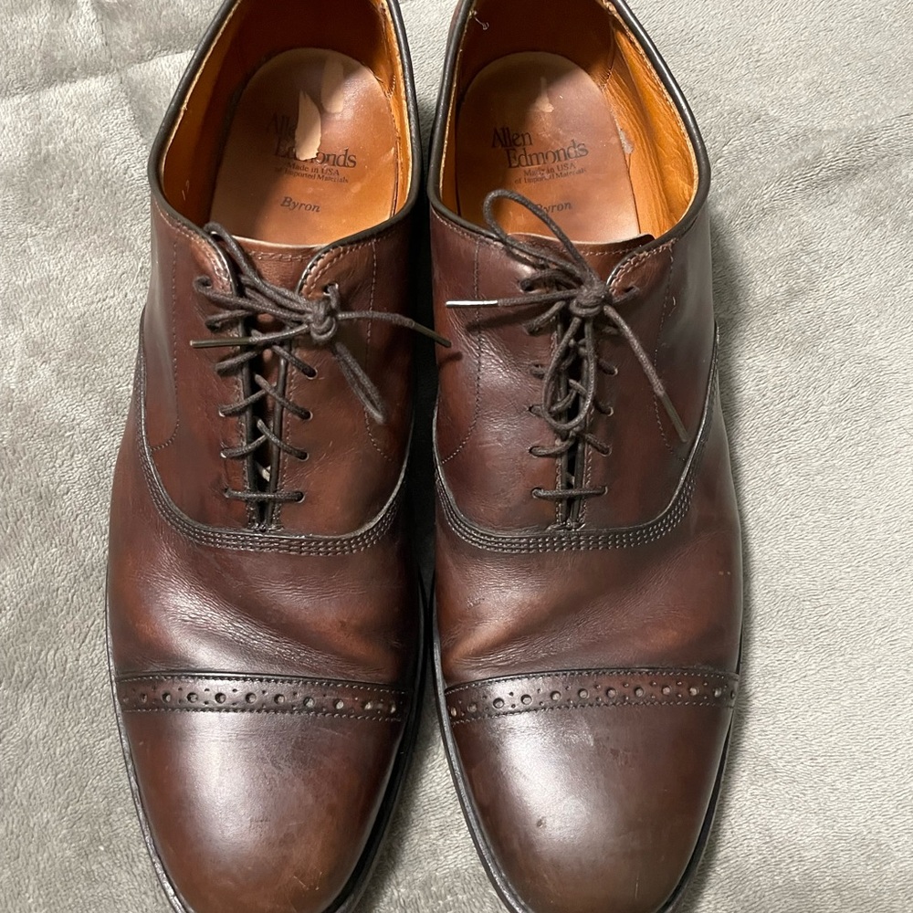 Allen Edmonds Dark Brown Leather Oxfords
